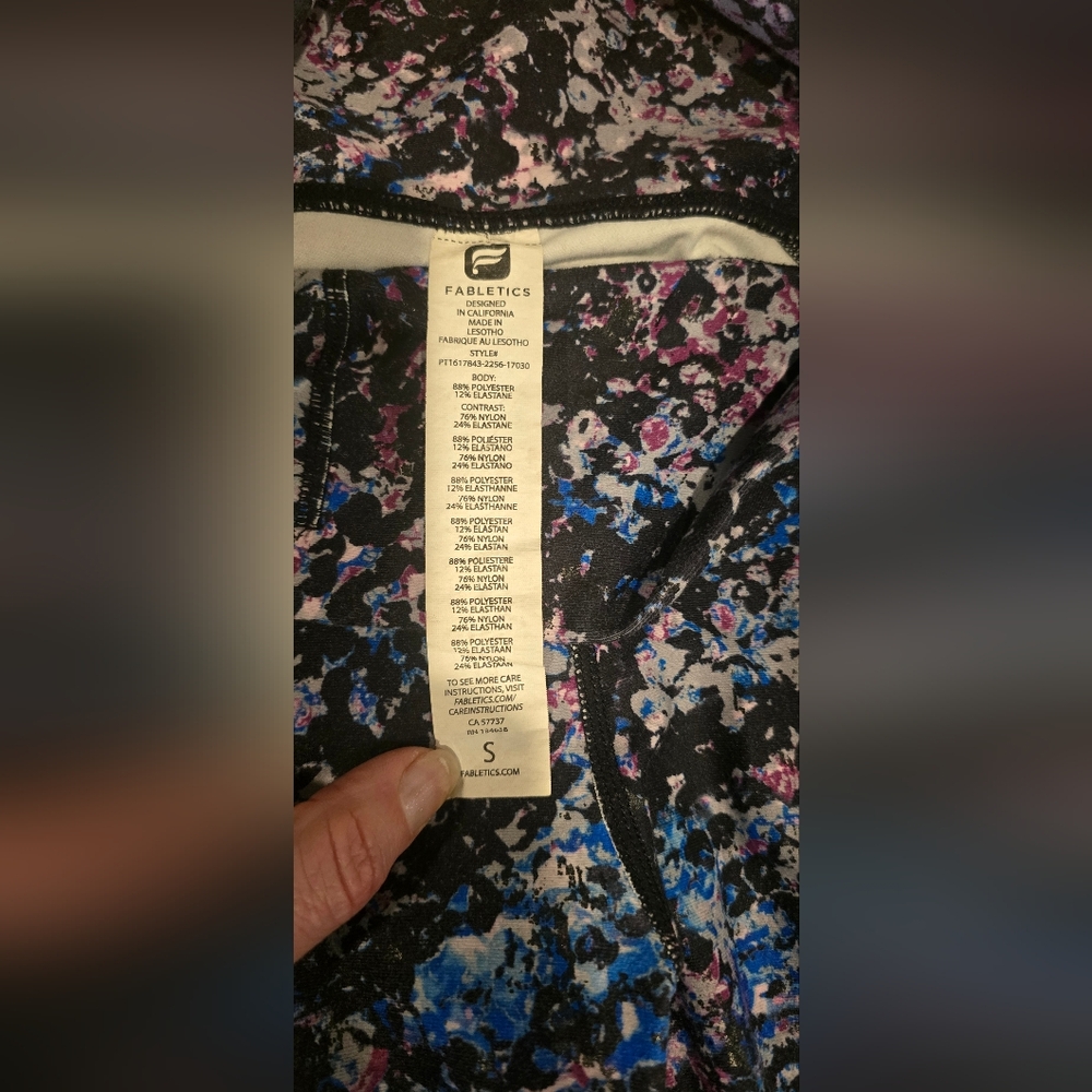 Fabletics Blue And Black Patterned Leggings - image 6